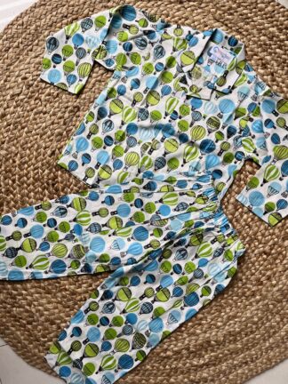 White Hot Air Baloon Printed Night Suit