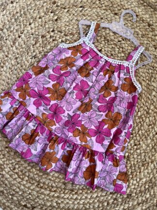 Pink Flower Align Frock