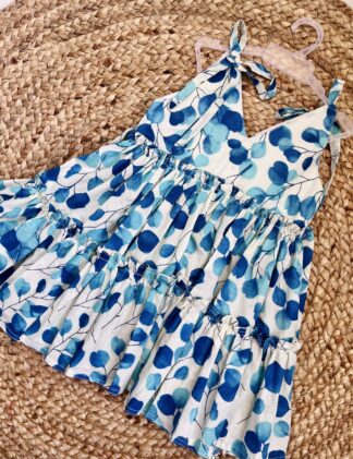 Blue Printed Frock