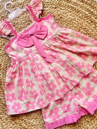 Pink Flower Short Sets